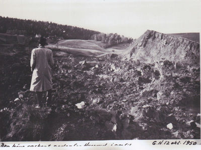 Raset på Huserud 12.okt.1950
Leirraset på Huserud,Enebakk 1950.
Nøkkelord: leirraset;raset;huserud;enebakk;1950